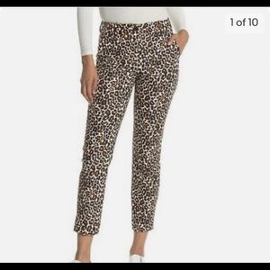 J CREW leopard animal print pants size 00